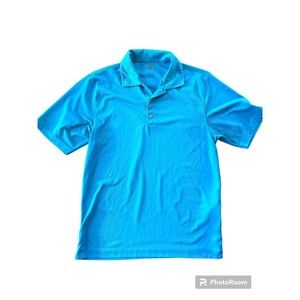 Nike Golf Polo Short Sleeve Men Blue Dri Fit Stay Cool Sport Sz S RN56323